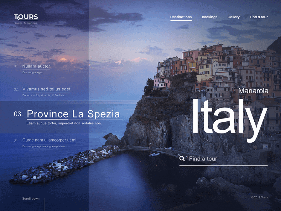 Creative & Innovative Digital Marketing Experience for Tours Website.