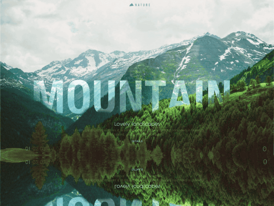 Mountain landscape with lush green trees and snow-capped peaks reflected in a calm lake.